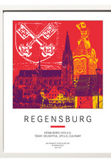 ART-DOMINO® BY SABINE WELZ Poster - Regensburg