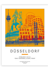 ART-DOMINO® BY SABINE WELZ Plakat - Düsseldorf