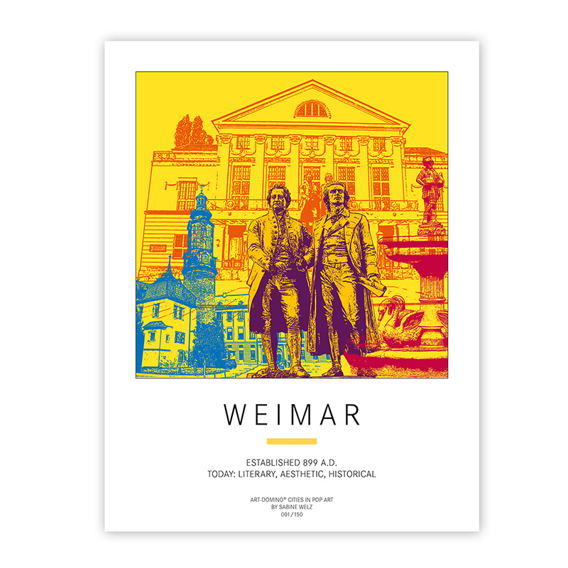 ART-DOMINO® BY SABINE WELZ Poster - Germany - Weimar