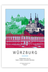 ART-DOMINO® BY SABINE WELZ Plakat - Würzburg