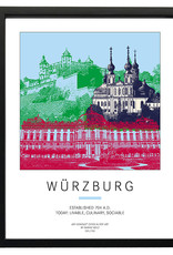 ART-DOMINO® BY SABINE WELZ Plakat - Würzburg