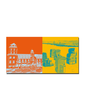 MAGNET-STORIES Rügen - Kurhaus Binz + Strandkörbe am Strand von Binz