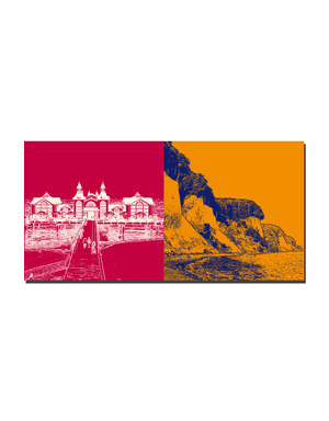 MAGNET-STORIES Rügen - Seebad Sellin - Seebrücke + Küste mit Kreidefelsen