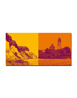 MAGNET-STORIES Rügen - Küste mit Kreidefelsen + Kap Arkona - Leuchttürme