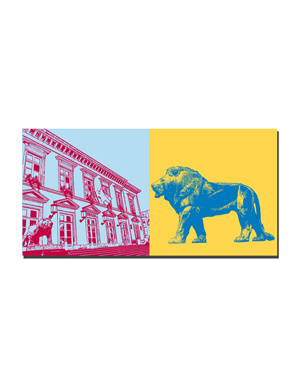 MAGNET-STORIES Luxembourg - Mairie + lion héraldique