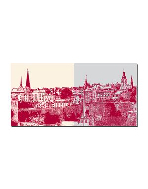 ART-DOMINO® BY SABINE WELZ Luxembourg - Skyline à gauche + skyline à droite