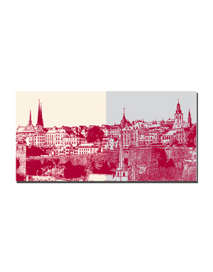 MAGNET-STORIES Luxembourg - Skyline à gauche + skyline à droite