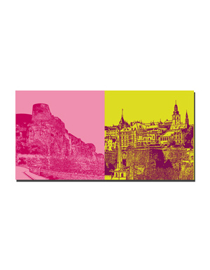 MAGNET-STORIES Luxembourg - Rocher du Bock avec casemates + Skyline à droite