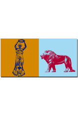 MAGNET-STORIES Luxemburg - Goldene Frau + Wappenlöwe