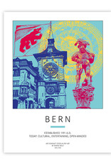 ART-DOMINO® BY SABINE WELZ Poster - Bern