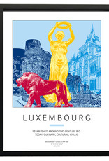 ART-DOMINO® BY SABINE WELZ Plakat - Luxemburg
