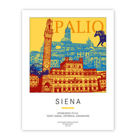 ART-DOMINO® BY SABINE WELZ Affiche - Italie - Siena