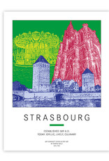 ART-DOMINO® BY SABINE WELZ Poster - Strasbourg