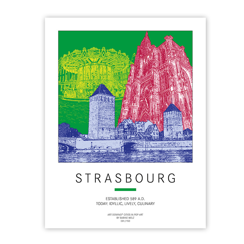 ART-DOMINO® BY SABINE WELZ Poster - Strasbourg