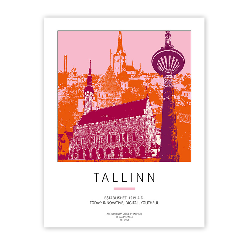 ART-DOMINO® BY SABINE WELZ Plakat - Tallinn