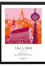 ART-DOMINO® BY SABINE WELZ Poster - Tallinn