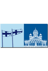 MAGNET-STORIES Helsinki - Flags + Cathedral