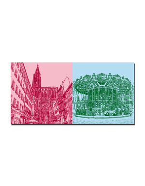 MAGNET-STORIES Straßburg - Liebfrauenkirche, rue mercière + Hist. Karussell Place Gutenberg