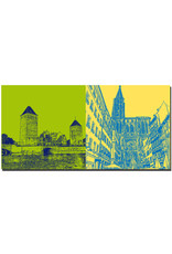 ART-DOMINO® BY SABINE WELZ Strasbourg - Ponts couverts + Église Notre-Dame, rue mercière