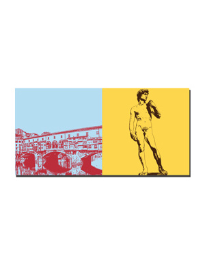 MAGNET-STORIES Florenz - Ponte Vecchio + David