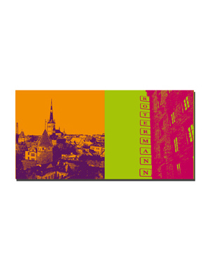 ART-DOMINO® BY SABINE WELZ Tallinn - View of the old town + Rotermann city