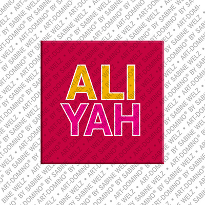 ART-DOMINO® BY SABINE WELZ ALIYAH - Magnet with the name ALIYAH