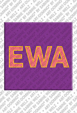 ART-DOMINO® BY SABINE WELZ EWA - Magnet mit dem Vornamen EWA