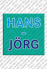 ART-DOMINO® BY SABINE WELZ HANS-JÖRG - Magnet mit dem Vornamen HANS-JÖRG