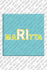 ART-DOMINO® BY SABINE WELZ MARITTA - Aimant avec le nom MARITTA