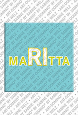 ART-DOMINO® BY SABINE WELZ MARITTA - Magnet with the name MARITTA