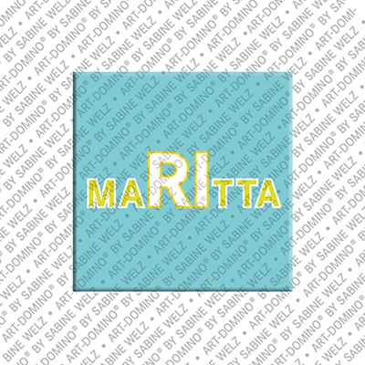 ART-DOMINO® BY SABINE WELZ MARITTA - Magnet mit dem Vornamen MARITTA