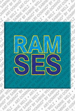 ART-DOMINO® BY SABINE WELZ RAMSES - Aimant avec le nom RAMSES