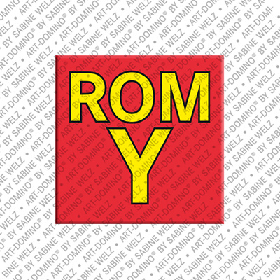 ART-DOMINO® BY SABINE WELZ ROMY - Magnet mit dem Vornamen ROMY