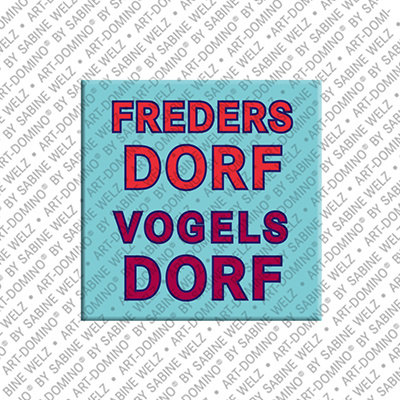 ART-DOMINO® BY SABINE WELZ Fredersdorf-Vogelsdorf – Schriftzug