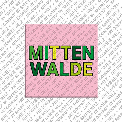 ART-DOMINO® BY SABINE WELZ Mittenwalde – Schriftzug