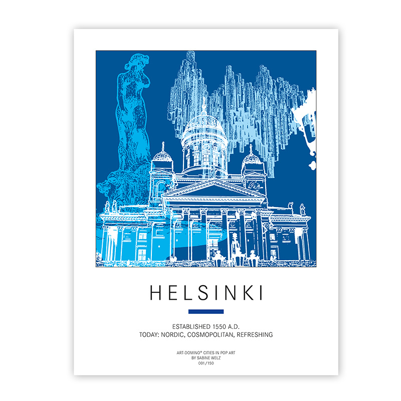 ART-DOMINO® BY SABINE WELZ Poster - Helsinki