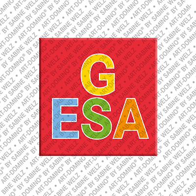 ART-DOMINO® BY SABINE WELZ GESA - Magnet with the name GESA