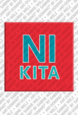 ART-DOMINO® BY SABINE WELZ NIKITA - Magnet with the name NIKITA