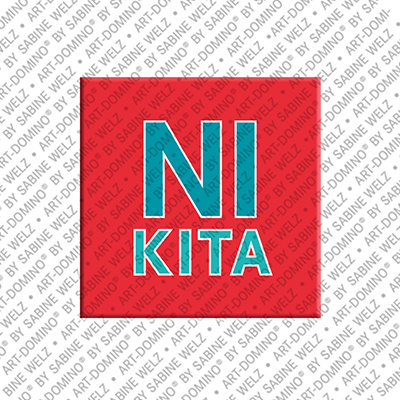 ART-DOMINO® BY SABINE WELZ NIKITA - Magnet with the name NIKITA