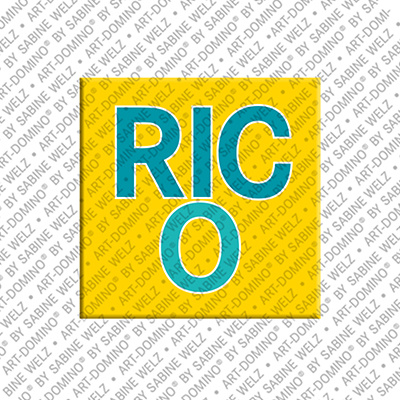 ART-DOMINO® BY SABINE WELZ RICO - Magnet mit dem Vornamen RICO