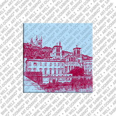 ART-DOMINO® BY SABINE WELZ Lyon – Vue sur la vieille ville et Notre-Dame
