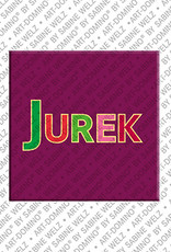 ART-DOMINO® BY SABINE WELZ JUREK - Magnet with the name JUREK