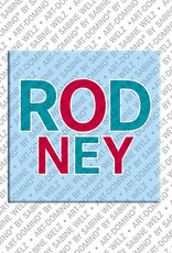ART-DOMINO® BY SABINE WELZ RODNEY - Magnet mit dem Vornamen RODNEY