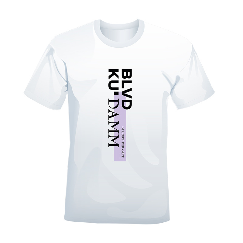 MAGNET-STORIES T-SHIRT BLVD KU'DAMM - Round neck white-purple