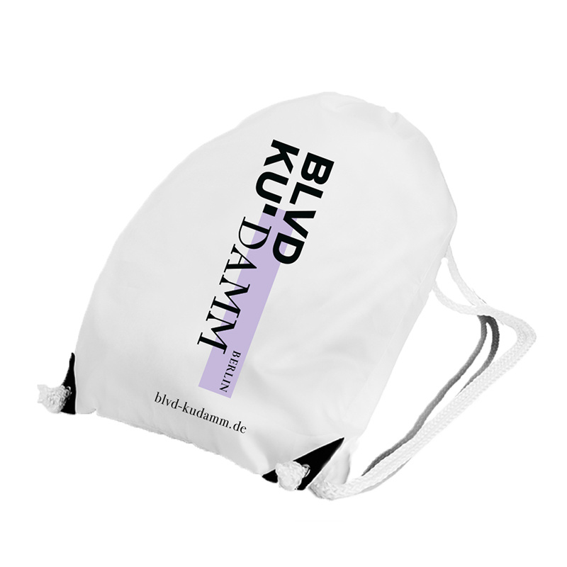 ART-DOMINO® BY SABINE WELZ GYM BAG  BLVD KU'DAMM - White