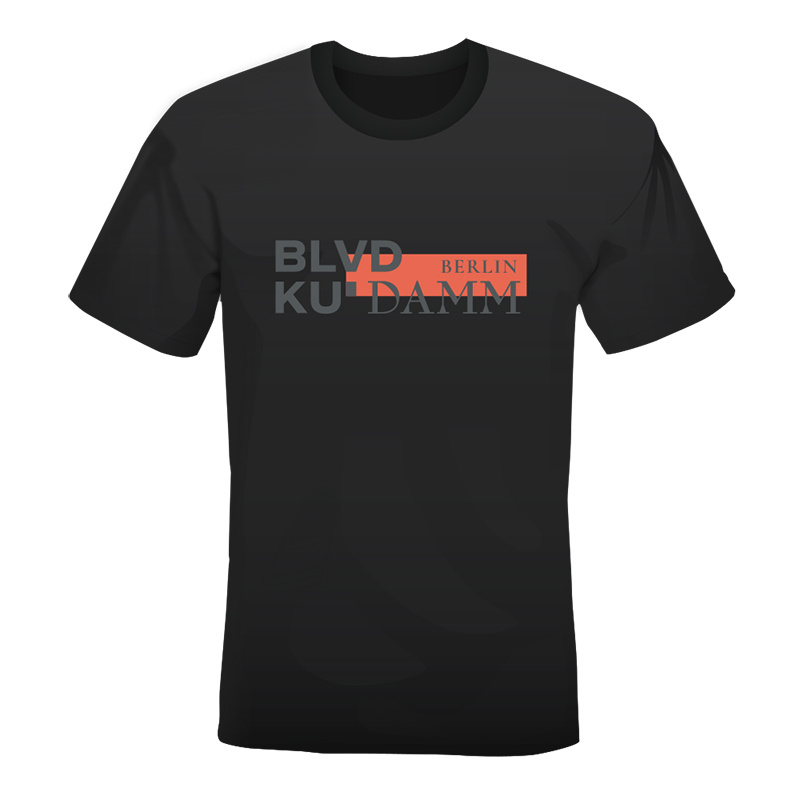 MAGNET-STORIES T-SHIRT BLVD KU'DAMM - Round neck black-Orange - 2