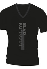 MAGNET-STORIES T-SHIRT BLVD KU'DAMM - V-Neck black-grey