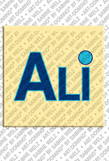 ART-DOMINO® BY SABINE WELZ ALI - Magnet mit dem Vornamen ALI
