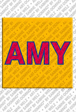 ART-DOMINO® BY SABINE WELZ AMY - Magnet mit dem Vornamen AMY