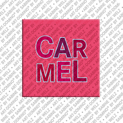 ART-DOMINO® BY SABINE WELZ CARMEL - Magnet with the name CARMEL